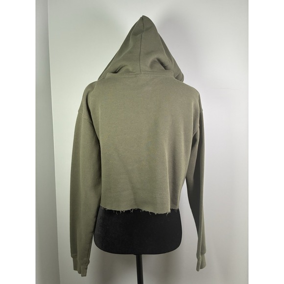 Wild Fable Women's Small Cotton Blend Long Sleeve Pullover Hoodie Army Green - Picture 3 of 10